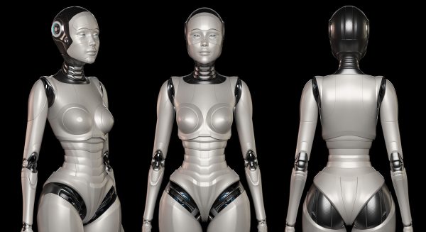 SCI - FI ROBOT WOMAN RIGGED BASIC EDITION