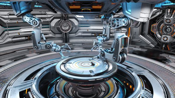Sci-Fi Robotic Factory - Rigged