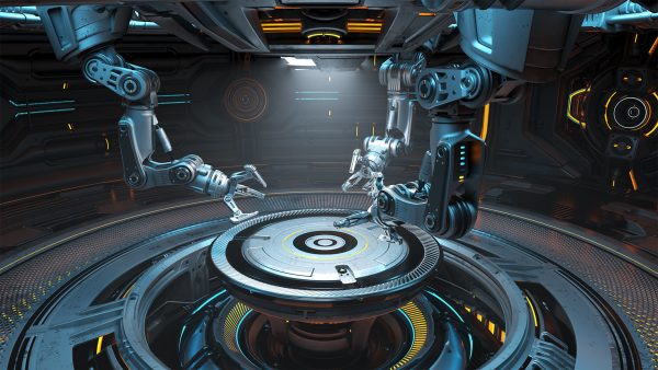 Sci-Fi Robotic Factory - Rigged