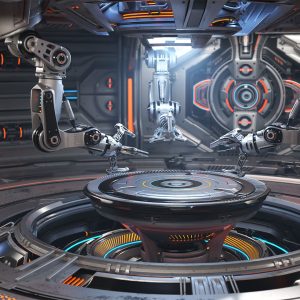 Sci-Fi Robotic Factory - Rigged