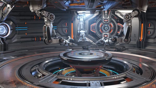 Sci-Fi Robotic Factory - Rigged