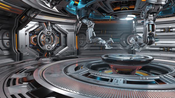 Sci-Fi Robotic Factory - Rigged