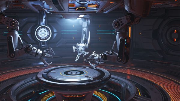Sci-Fi Robotic Factory - Rigged