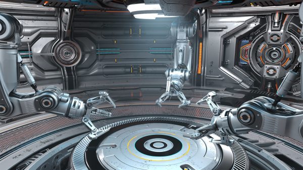 Sci-Fi Robotic Factory - Rigged