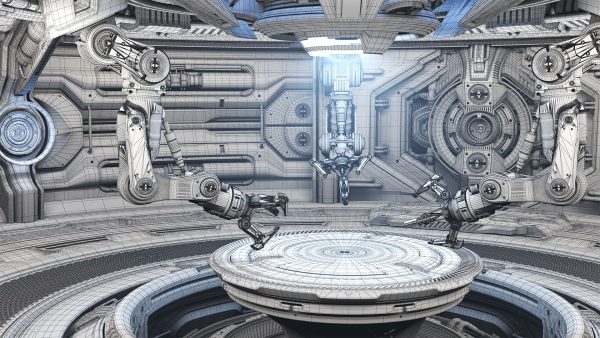 Sci-Fi Robotic Factory - Rigged