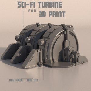 SCI-FI TURBINE for 3Dprint