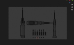 Screwdrivers with nozzles set