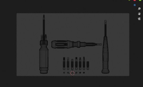 Screwdrivers with nozzles set