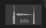 Screwdrivers with nozzles set