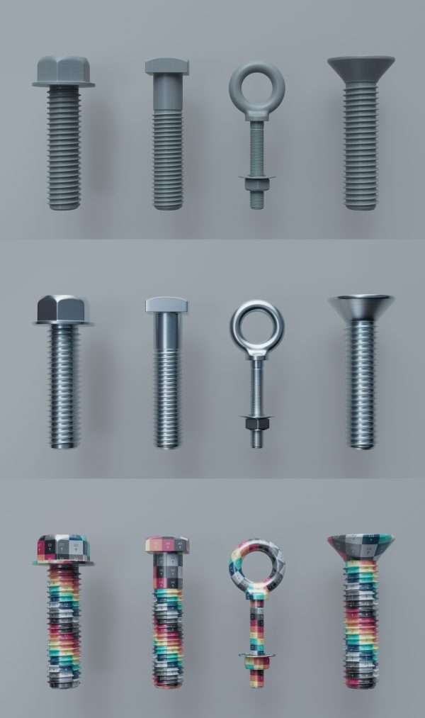 Screws and nuts 20pieces
