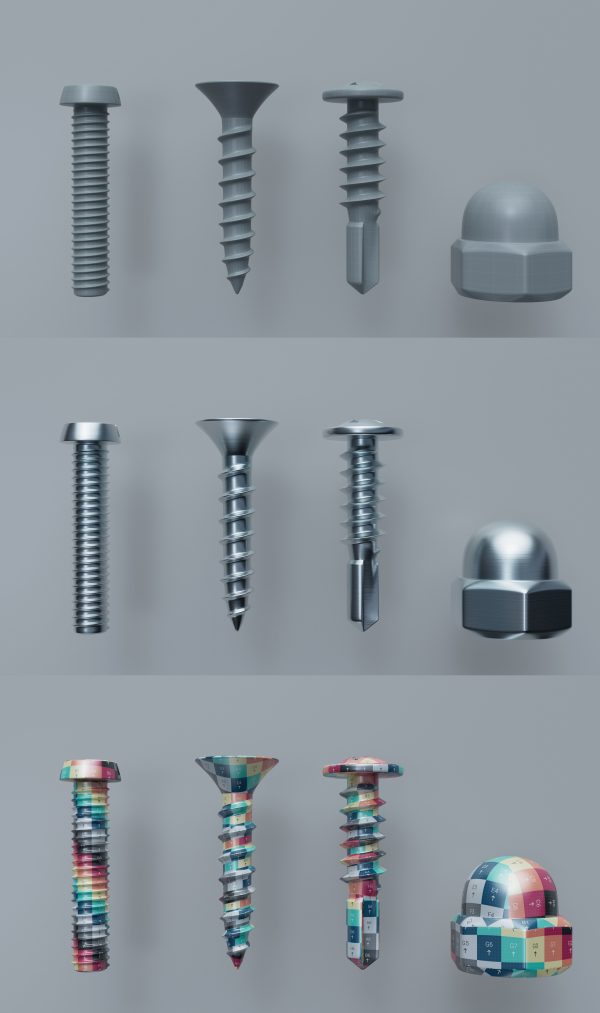 Screws and nuts 20pieces