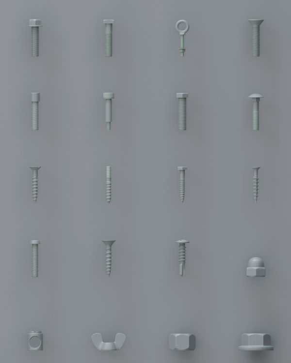 Screws and nuts 20pieces