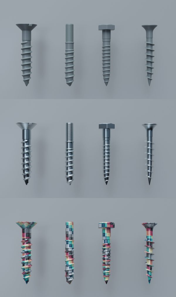 Screws and nuts 20pieces