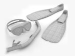 Scuba Collection pair of snorkel and goggles