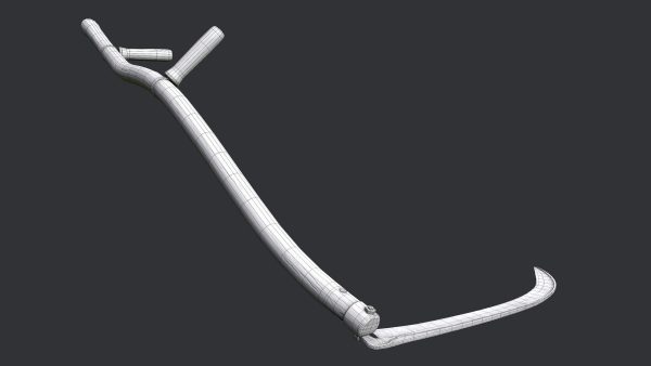 Scythe model wooden stick with long blade