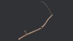 Scythe model wooden stick with long blade