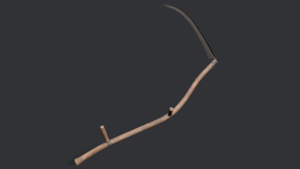 Scythe model wooden stick with long blade