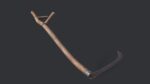 Scythe model wooden stick with long blade