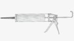 Sealant skeleton gun with cartridge