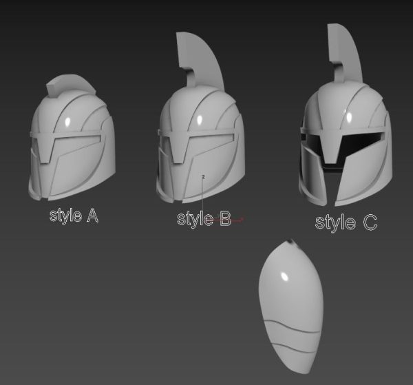 Senate Commander Helmet and Pauldron