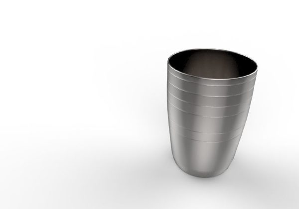 Serving Glass 3d Steel