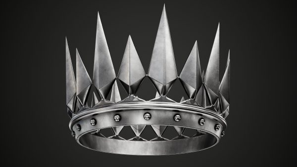 Set of 2 Old Medieval Dark Crown