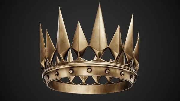 Set of 2 Old Medieval Dark Crown