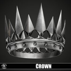 Set of 2 Old Medieval Dark Crown