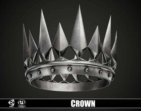 Set of 2 Old Medieval Dark Crown