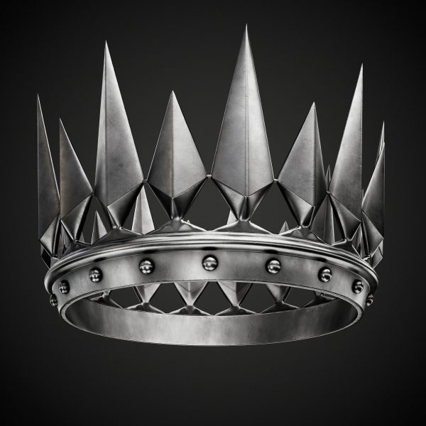 Set of 2 Old Medieval Dark Crown
