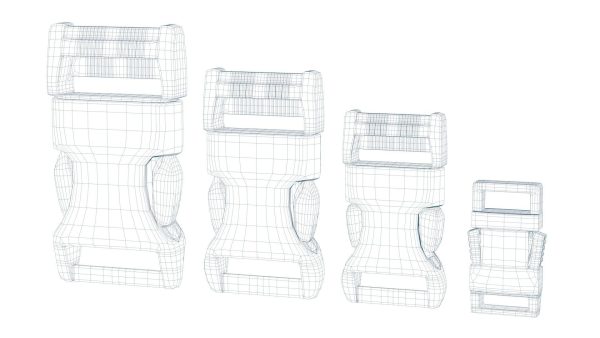 Set of 4 Buckles for Lanyards or similar