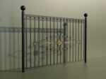 set of forged metal fences
