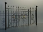 set of forged metal fences