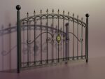 set of forged metal fences