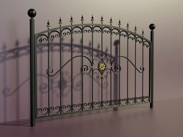 set of forged metal fences