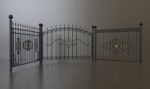 set of forged metal fences