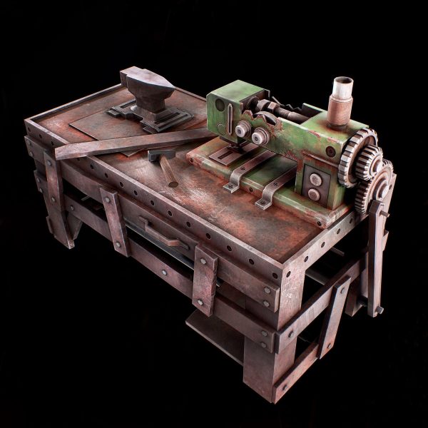 Sewing Machine table Low Poly