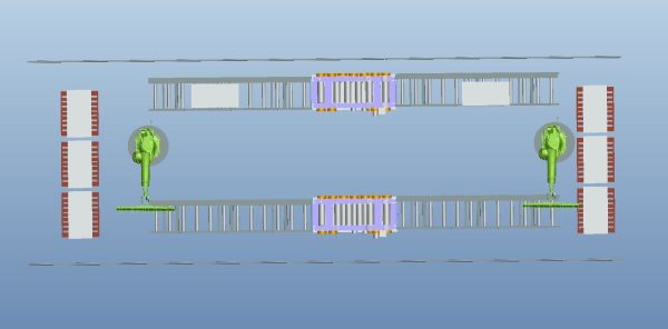 Sheet metal straightening automatic production line