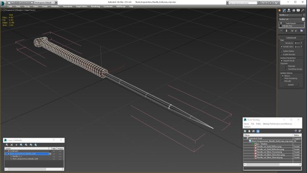 Short Acupuncture Needle Gold