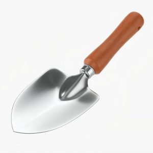 Short garden shovel with handle