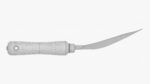 Short garden shovel with handle