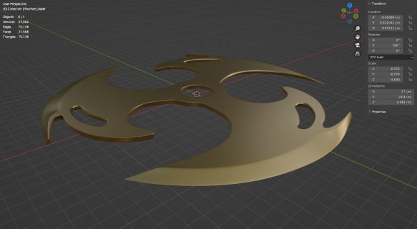 Shuriken blade 3D model for 3D print