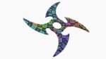 Shuriken throwing ninja knife 06