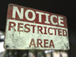 Sign Restricted Area Game Ready PBR Textures model