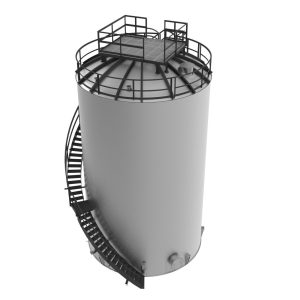 Silo tank industrial 3d model