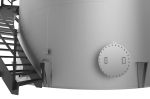 Silo tank industrial 3d model