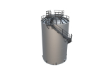 Silo tank industrial 3d model