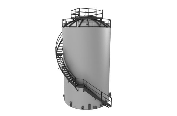 Silo tank industrial 3d model