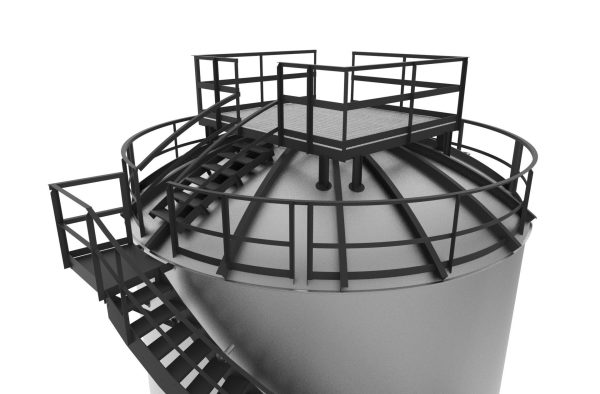 Silo tank industrial 3d model