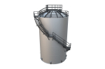 Silo tank industrial 3d model